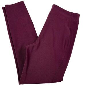 Spanx Micro Ribbed Control Top Skimmer Leggings Rich Plum-L-Excellent Condition